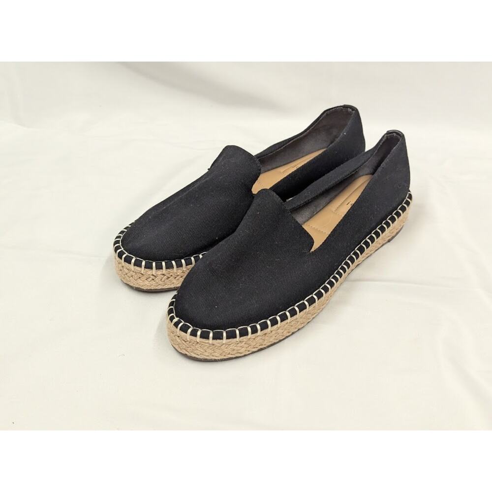 Joie Women’s black Cara Canvas Espadrille casual Slip On Shoes Size 10 EUC